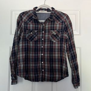 Vanilla star button up flannel